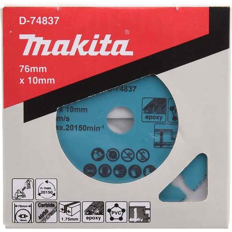 Disco da taglio Makita 76 mm Ø universale 76 mm - 1,75 mm - K 40 / 50 (1/6)