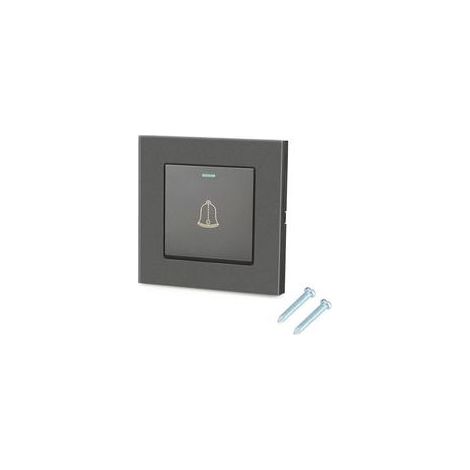 Noir，Bouton de Sonnette Extérieur éTanche 220–250 V, Interrupteur Sonnette de Porte en Verre avec Vis, Installation Facile, Usage Domestique ou Hôtelier, l'extérieur (1/5)