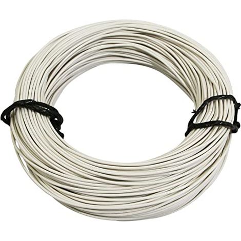Rouleau de 5 mètres fil électrique 0,75mm² cuivre blanc câble souple faisceau