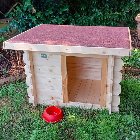 Cama para mascotas Laila de madera con suelo de alce 77x60 cm (1/5)