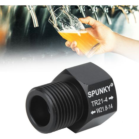 Adaptateur pour bonbonne de soda, filetage femelle noir TR21x4 vers filetage mâle W21.8-14 (1/5)
