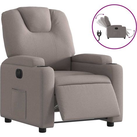 Maison Exclusive - Relaxsessel Elektrisch Taupe Stoff