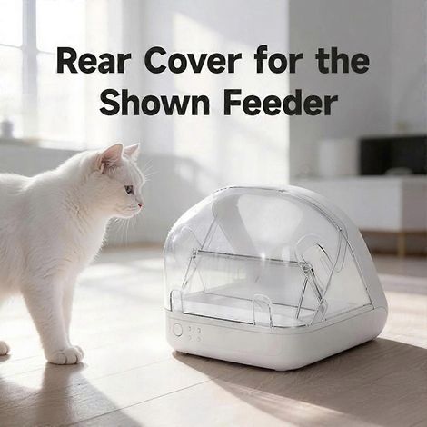 Couvercle arrière pour distributeur de nourriture pour chats - Empêche les animaux de compagnie de le prendre par erreur et améliore la durabilité du distributeur. (1/5)