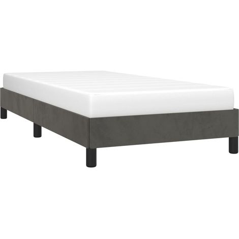Giroletto senza Materasso Grigio Scuro 80x200 cm Velluto vidaXL