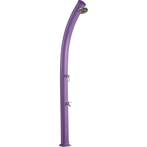 Doccia solare da esterno Jolly 25L Formidra 233x15x16,5 cm- Alluminio - Pediluvio, soffione e miscelatore -  - Viola
