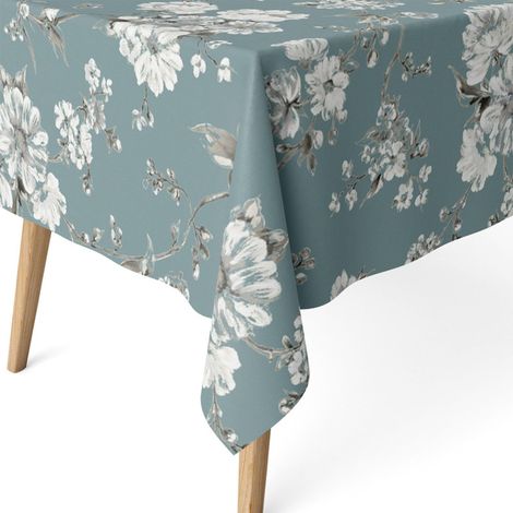 Nappe Anti-Taches enduite rectangulaire 100x140 Daniela Turquoise (1/5)