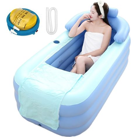 Spa Gonflable, Portable, Bassin Gonflable Piscine PVC, Piscine personnelle, Spa 63X33X25 Pouces, Plongeante pour, Famille, Adultes (1/5)