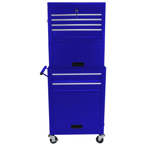 Symbollschrank auf Rädern, 6-schalbeschaltbare Roll-Werkzeugkiste mit 4 Universalrädern, 2 in 1 abnehmbarer Werkzeugkasten-Speicherorganisator für Garage Workshop Reparaturwerkstatt,Blau(Blue) (1/5)