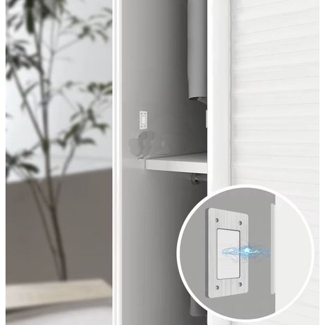 Lot de 2 aimants autocollants pour portes et placards, compatibles avec les aimants puissants, sans perçage. Ces aimants se fixent sur les portes de placards et peuvent également servir de moustiquair (1/5)