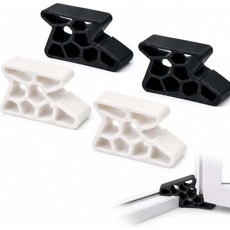 Cales fenêtre et porte - Bloque-aération - Sans perçage - Sécurité parents - Lot de 4 (1/5)