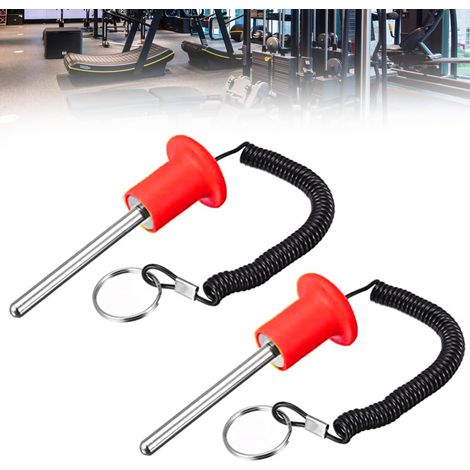 2 pcs Goupille de Pile de Poids MagnéTique De Goupille De Pile De Poids Goupille De Poids Goupille de Poids Magnétique,avec Accessoires D'éQuipement D'EntraîNement à Cordon,pour Salle (1/5)