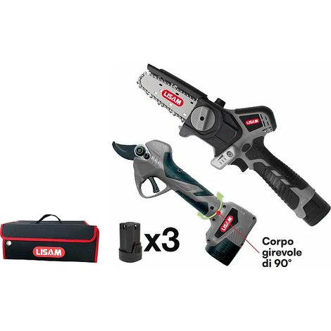 Kit Mikro Combo Lisam : S&eacutecateur MK 25 et Tron&ccedilonneuse Mikro SG &agrave Batterie - Bianco