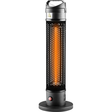 Riscaldatore da pavimento da 1000 W, IP44, con elemento riscaldante a lampada in fibra di carbonio. (1/5)
