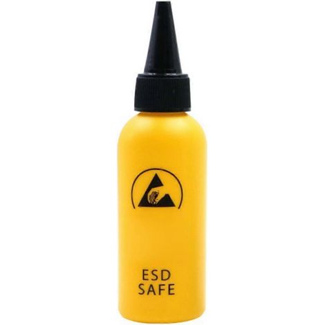 1 flacon distributeur ESD de 60 ml pour solvant en plastique, haute qualité, étanche, avec aiguille, pour le retrait de colle, jaune (1/5)