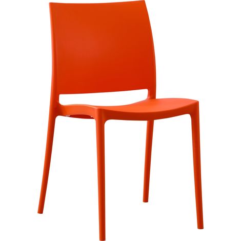 Sedia da giardino Meton arancione