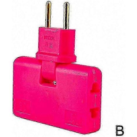 Adaptateur prise EU 180° rotatif, prise multiple 3-en-1, bloc secteur mural fin et léger, extension sans fil compacte, pratique pour voyages (1/5)
