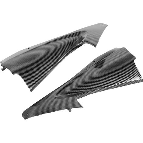 2pcs Fibre Carbone Style Moto Entrée d'Air Latérale Déflecteur Couvercle Fairing Insert Pièce Compatible Yamaha YZF R6 2006-2007 (1/5)