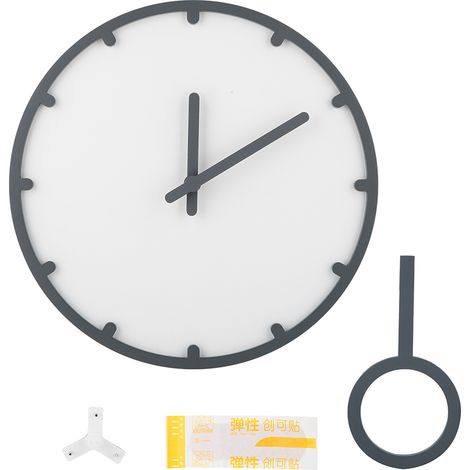 Horloge murale classique, silencieuse, ronde et simple pour la maison et le bureau (1/5)