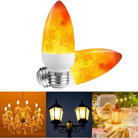【2 Stk.】E27 LED Kerzenflammenlampe Stimmungslicht Dekorative Glühbirne (1/5)