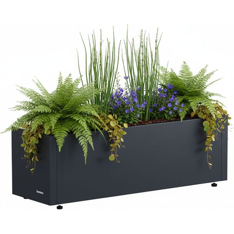 Herstera Garden Metall Pflanzgefäß Balkon 80x25x25