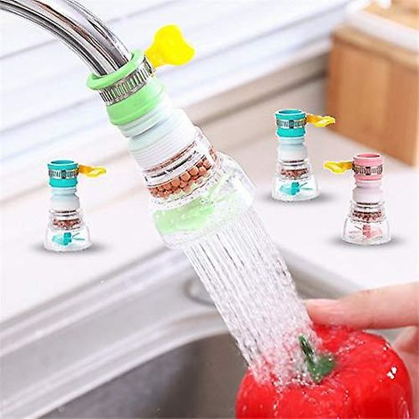 Set mit 4 tragbaren Leitungswasserfiltern – 360° drehbare, ausziehbare Ablaufvorrichtung
