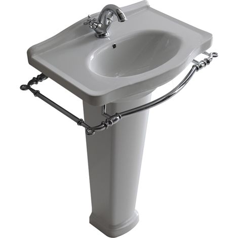 Lavabo Ethos sospeso/su colonna o su mobile cm. 65x44 monoforo