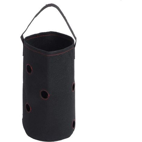 CSPARCV 2er-Pack wasserdichte, atmungsaktive Filz-Pflanzbeutel/Töpfe/Pflanztaschen/Behälter für Erdbeeren und Gemüse (mit rundem Loch) (1/3)