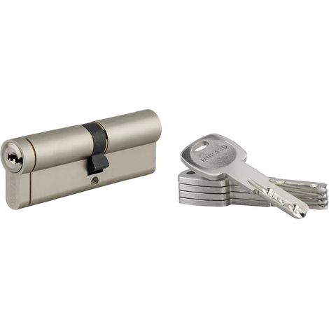 Thirard – Cylindre de serrure débrayable 45x55mm – 5 clés – Nickelé – Protection renforcée pour portes d'entrée (1/3)