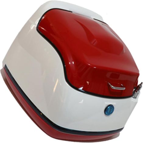 Coffre de moto 38 L - Grande capacité - Boîte de rangement arrière - Design vintage - Étanche - Pour les longues distances (1/5)