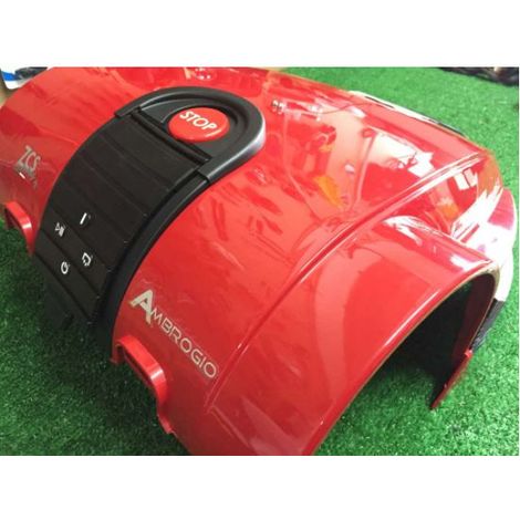 Assieme calotta rossa con tastiera e paraurti in gomma ORIGINALE AMBROGIO robot