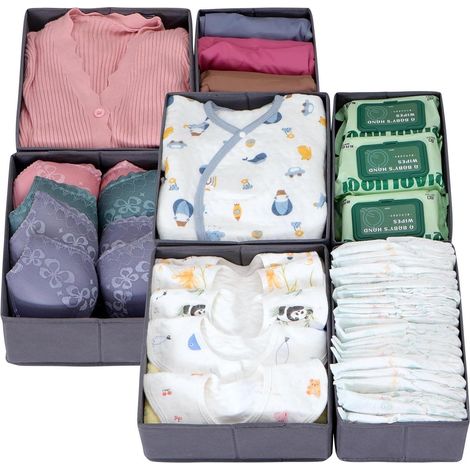 Schubladen Organizer 8er PAX 8er Set Grau f&xFCr Pax Schrank 50x58 (1/5)