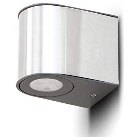 Lutec Gemini Lampada da Esterno a LED Integrato 9 W, Acciaio, 8 x 6.8 cm (1/4)