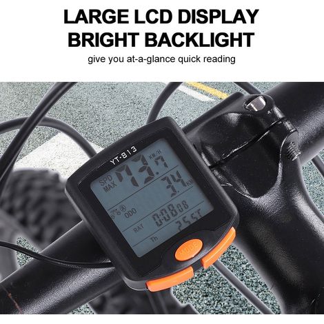 Compteur kilométrique multifonction étanche pour vélo d'extérieur (filaire) (1/5)