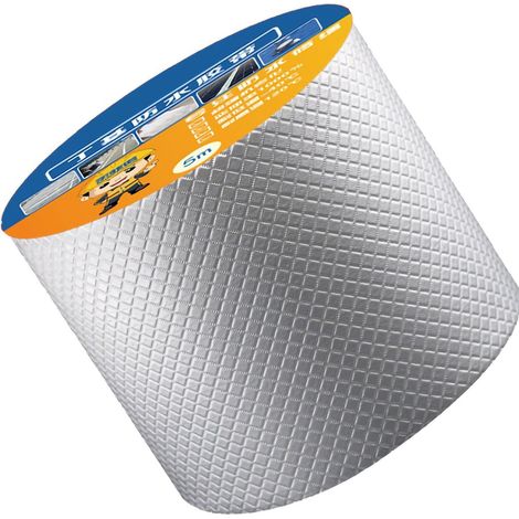 Ruban d'étanchéité étanche en butyle, feuille d'aluminium, bande anti-fuite, multi-usage pour la réparation, 5cm x 5m/1.97x196.85in