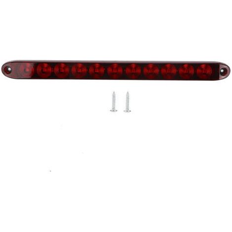 12V 11-LED-Brems- und Rücklicht, rote Polycarbonat-Linse in Streifenform für Lkw, Anhänger und Transporter (1/4)