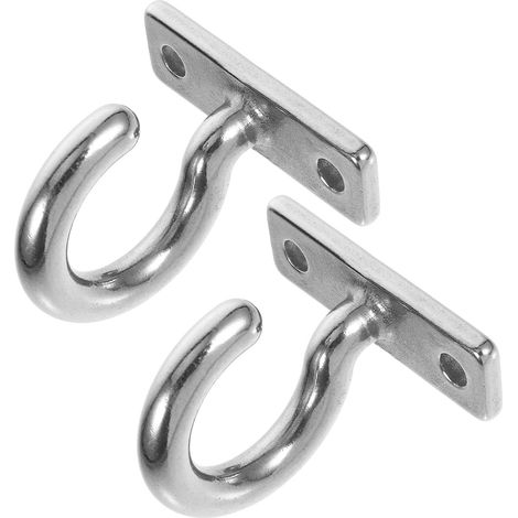 2 crochets plafond - inox - pour rangement et décoration (1/5)