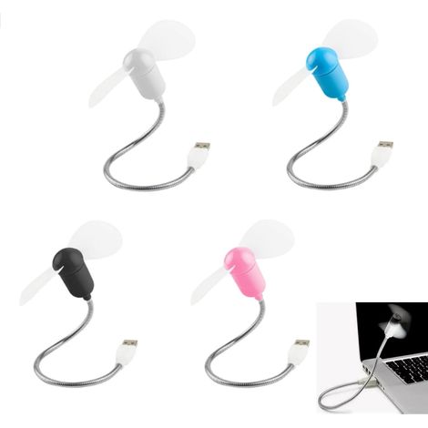 Ventilateurs USB,4 Petit Ventilateur,Mini Ventilateurs USB en Métal,Mini Ventilateur USB,Ventilateur de Refroidissement Flexible,Ventilateur de Bureau Portable Silencieux pour Ordinateur Portable (1/5)