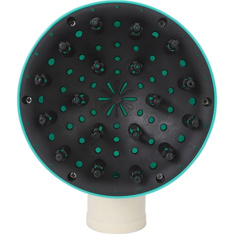 Diffuseur De Sèche-cheveux Professionnel - Accessoire Coiffure Pour Cheveux Bouclés Et Frisés - Vert Foncé - 1 Pièce (1/5)