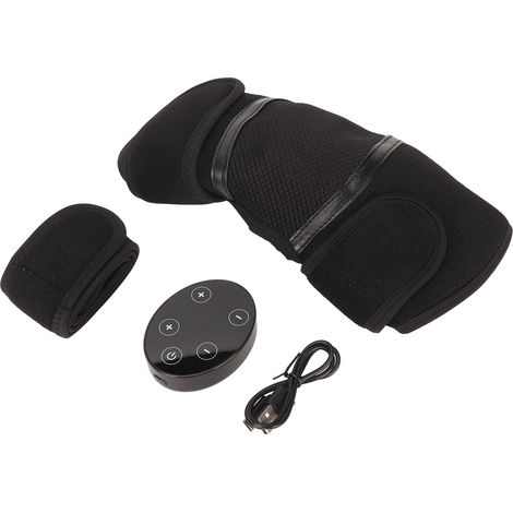 [Masseur Genou Électrique] 5 Niveaux de Chaleur 3 Intensités, Appareil de Massage Articulation, Ajustement Sans Couture, Compression & Soulagement, Usage Domicile (1/5)