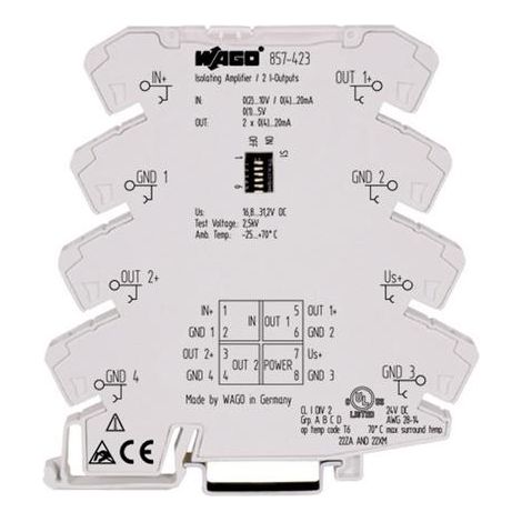 Wago 857-423 duplicador de señales gris compacto 6 mm