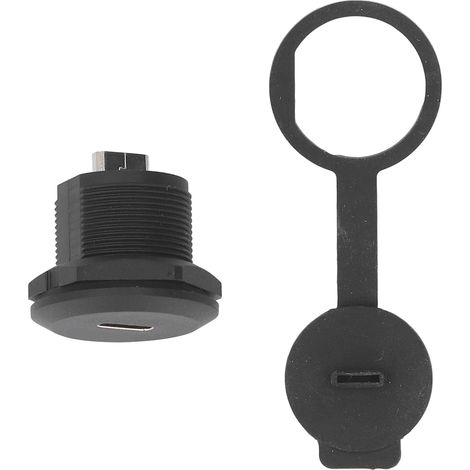 Coupleur de montage sur panneau de Type C 3.1, connecteur femelle étanche, prise de montage USB avec couvercle anti-poussière (1/5)