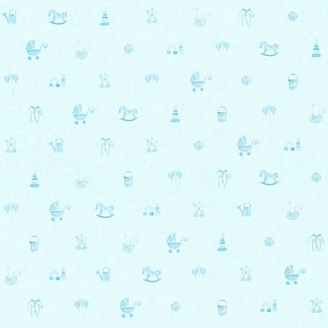BRICOFLOR Papier peint motif Tapisserie motif Papier peint enfant Papier peint intissé Bleu - 10,05 x 0,53 m (1/5)