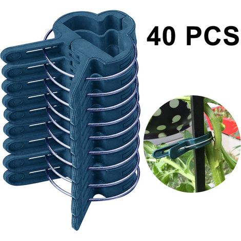 40 stable Clips Pflanzenklammern pour les petites & grandes Pousses fermetures Pflanzenclips Tomatenclips crochet d'orchidée (40 Gross) (1/5)