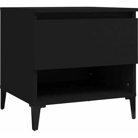 Maison Exclusive - Mesa auxiliar madera contrachapada negro 50x46 (1/5)