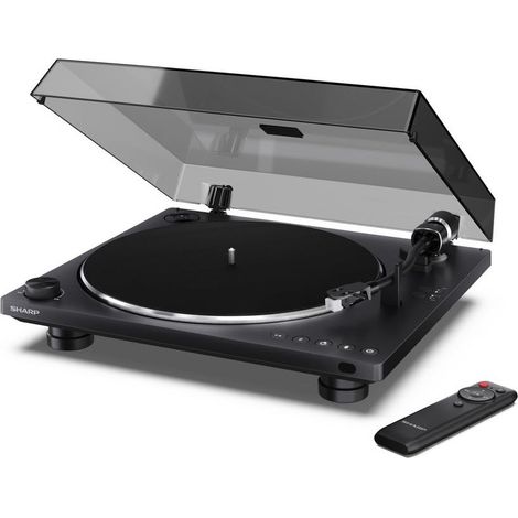 Sharp RP-TT100 Automatischer Bluetooth 5.4 USB-C RCA Vorverstärker Plattenspieler Audio-Technica AT-3600L Fernbedienung