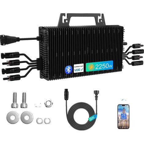 Micro Onduleur, Installation Plug and Play, Fonctionnement à Haute Efficacité, NBQ2250-EU, 230V-e, 22-50V-e (1/2)