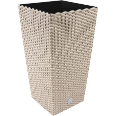 Maceta Rato de 91,5 litros con inserto 40 x 40 x 75 cm en color mocca (1/5)