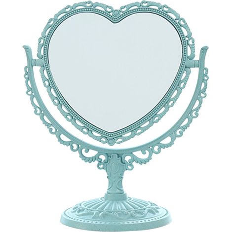 Miroir de maquillage, miroir de table à double face grossissant avec rotation à 360° (1/5)