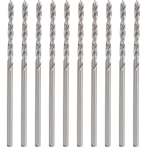 10 forets hélicoïdaux à queue droite de petit diamètre, pour machines-outils et quincaillerie de perçage, 1,75 mm (1/5)