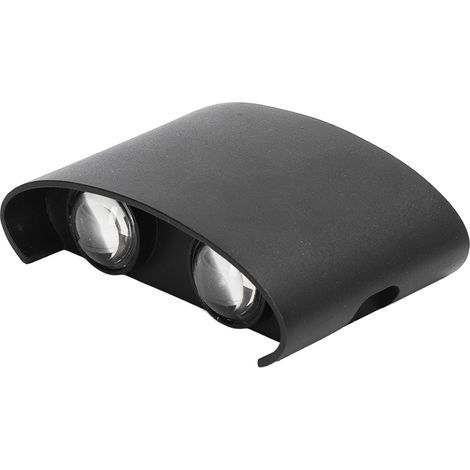 Wasserdichte 4-W-LED-Wandleuchte, schwarz mit weißem Gehäuse, moderne, helle Wandleuchte für den Innen- und Außenbereich, 90–265 V (1/5)